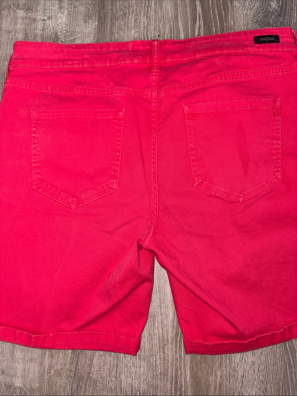 Liverpool Hot Pink Denim Shorts - Picture 3 of 7
